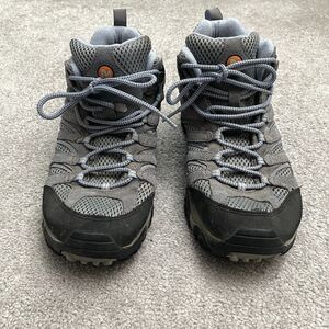 Merrell Moab Mid Waterproof Vibram Hiking Boots Women 11 Gray Periwinkle Outdoor